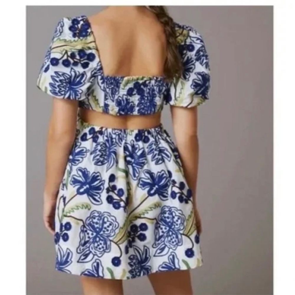 Anthropologie Puff-Sleeve Babydoll Mini Dress Plus size